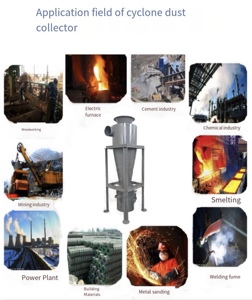 Cyclone Filter Dust Separator Industrial Cloth Bag Dust <strong>Collector</strong> Aluminum <strong>Slag</strong> <strong>Collector</strong>