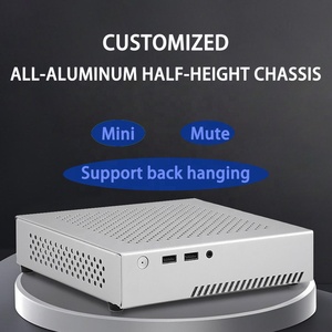 Мини полностью алюминиевый корпус из Htpc тонкий Itx маленький бесшумный промышленный компьютер мини-половина высоты поддержка задней части