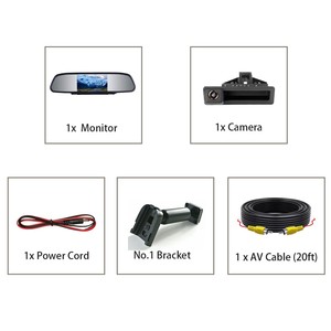 IPoster 4.3'' <strong>LCD</strong> Rearview Mirror <strong>Display</strong> AHD Fisheye Tailgate Handle Reversing Camera for BMW 3 5 Series X5/6 E60/70/E82/E90 - Product Image 6