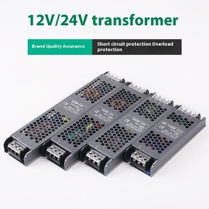 12V/24V nero di commutazione alimentazione a LED luci luce lineare scatola di guida trasformatore 60W/100W/200W/400W uscite Multiple - Product Image 2