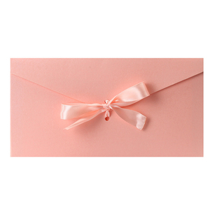 Busta di carta di cartone con Logo personalizzato di lusso per regali di nozze che confezionano buste di carta con nastro per matrimonio - Product Image 4