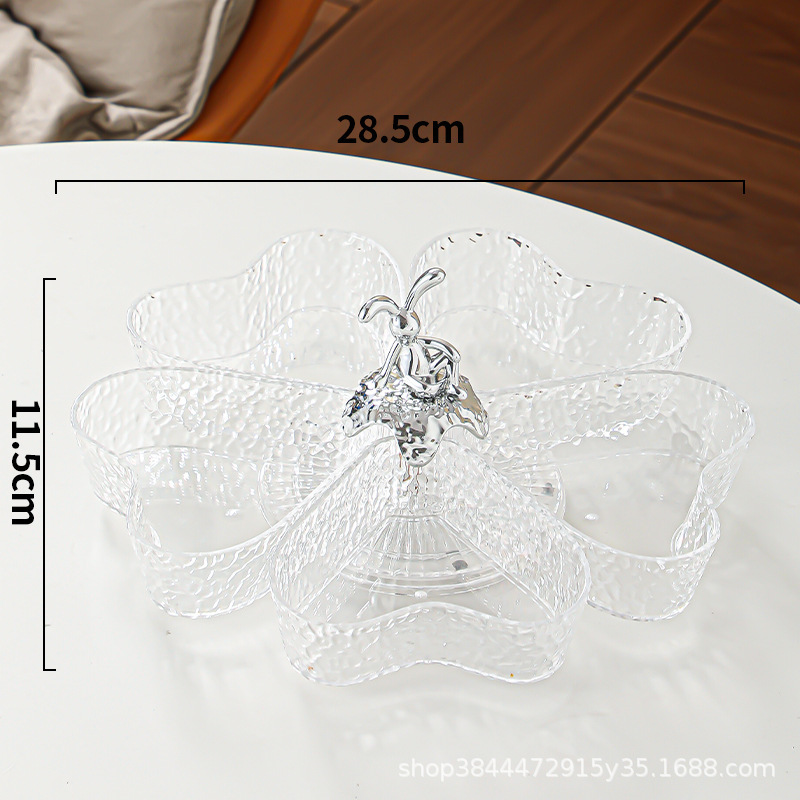 Transparent Silver Rabbit Turntable