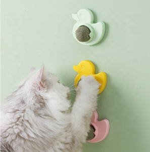 Bola de menta giratoria de pato para gato, Snacks seguros y saludables, bolas de hierba gatera naturales a base de plantas, juguetes para gatos - Product Image 4