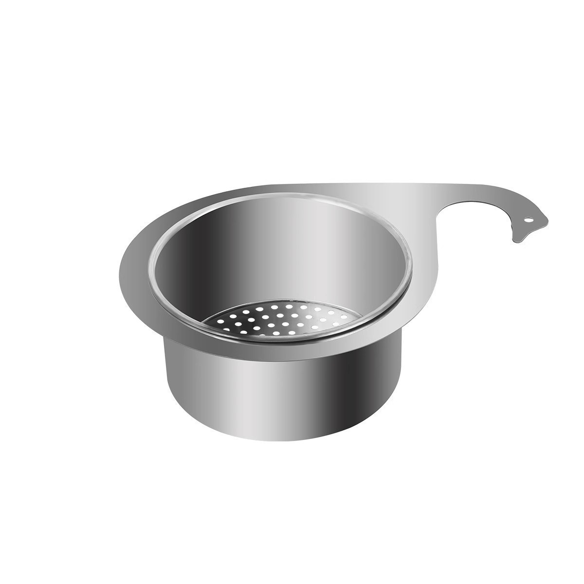 Stainless steel swan drain basket