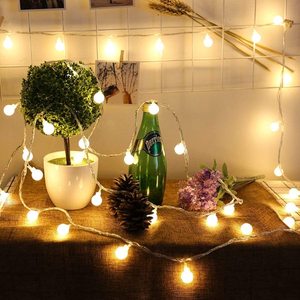 Caja de batería para exteriores 3AA, cadena de luz, 9 funciones, 50 LED G10, forma de bola, árbol de vid, luces de Navidad para todos los festivales - Product Image 5