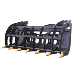 高品质滑移转向原木抓斗耙抓根耙迷你装载机草抓斗 - Product Image 5