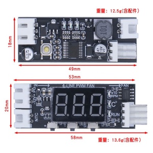 Controlador DE VELOCIDAD DE Control de temperatura del ventilador DC PWM de 4 cables 12V 0.8A Módulo de reducción de ruido de la computadora del chasis 3950 NTC - Product Image 4