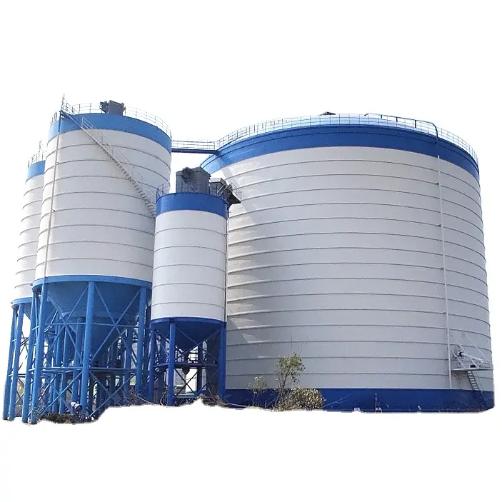 Silo de almacenamiento de cenizas volantes silo de acero de cemento soldado personalizado grande de suministro directo
