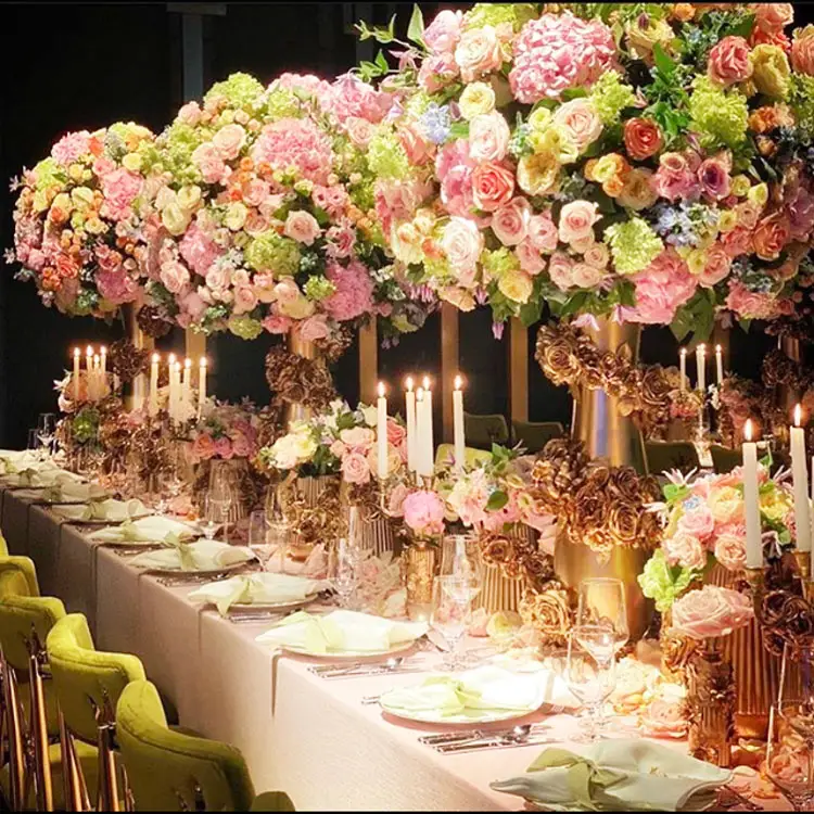 IFG-lámpara de mesa con base de bola de flores, centro de mesa, candelabro, centros de mesa para bodas