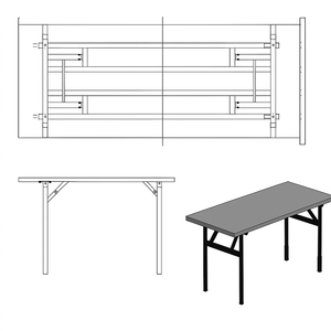 Tragbarer Aluminium-Klappcamp-Tisch für Camping-Meeting Leicht gewicht, hergestellt mit strap azier fähigem Blech - Product Image 4