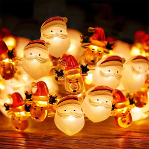 Árbol de Navidad Decoración Led Cortina Luces Papá Noel Copo de nieve Colgante Muñeco de nieve Elk Deer Crystal LED String - Product Image 6