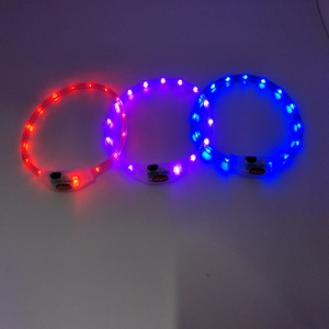 Toptan ayarlanabilir yansıtıcı Light Up su geçirmez lüks PVC özel <span class=keywords><strong>Led</strong></span> Pet köpek kedi tasma köpek için
