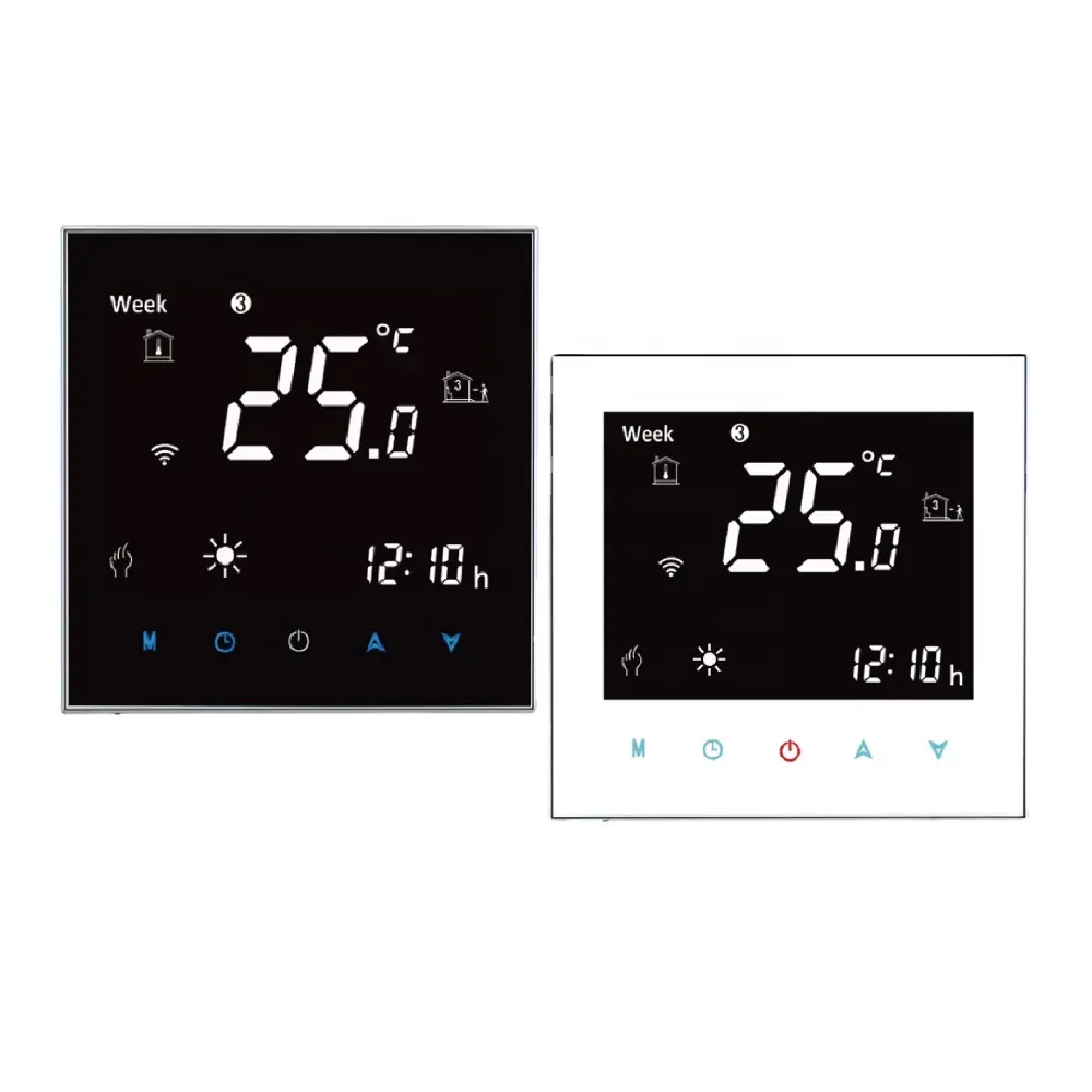Termostato digital da sala de programação da tela sensível ao toque 16a para o sistema de aquecimento do piso