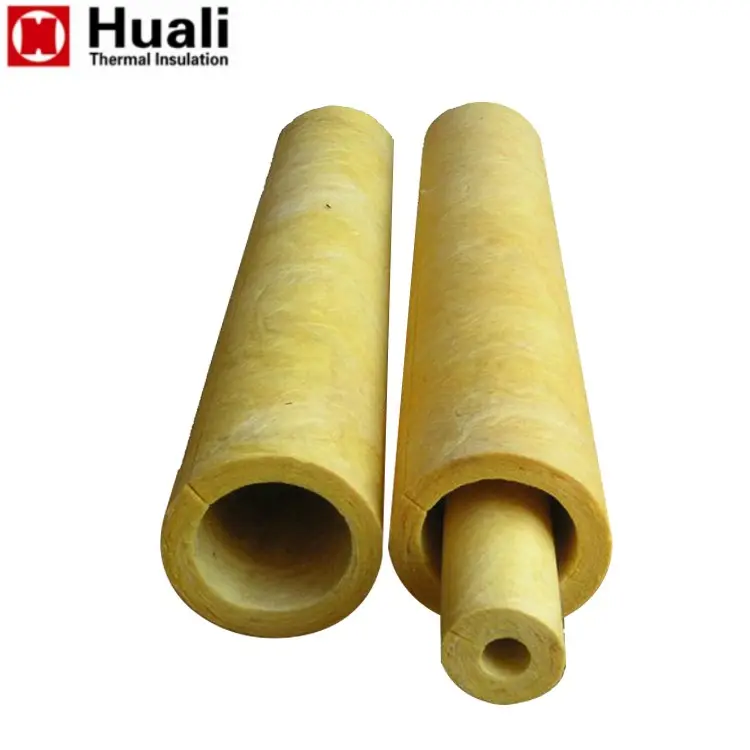 Waterproof fiberglass thermal insulation reinforced pipe fiber glass wool tubes