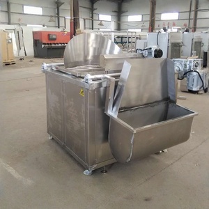 La friggitrice automatica elettrica ad alta produttività 220V è dotata di scarico automatico di carico per fave fritti residui - Product Image 1