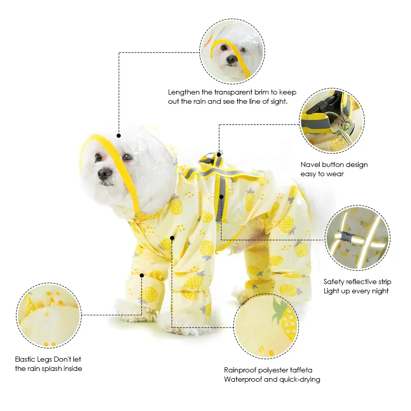 Venta caliente diseñador de tela de lujo ropa para mascotas impermeable abrigos impermeables