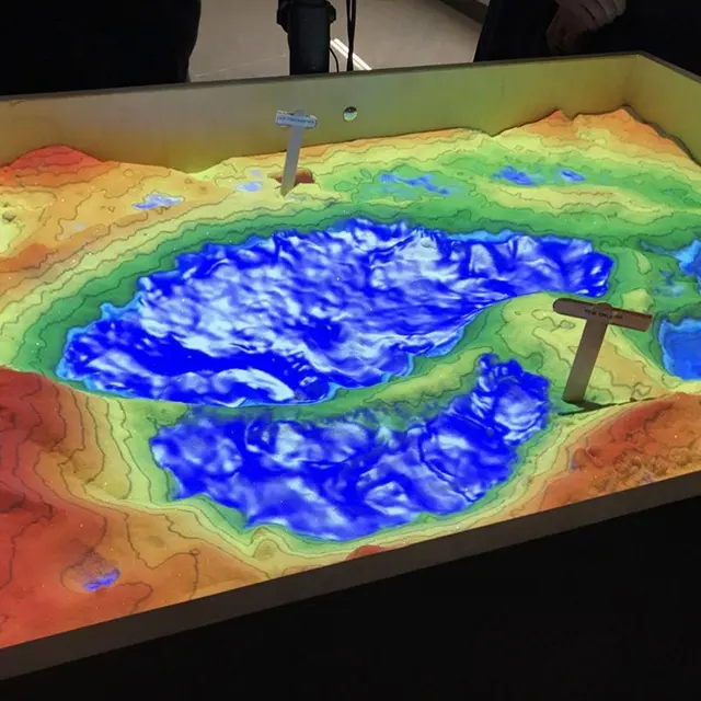 Mesa de arena interactiva con efecto de agua, juguete para niños, sistema de proyección de arenero kinect