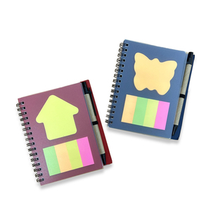 Cuaderno espiral promocional con logotipo personalizado 2024, cubierta de papel Kraft, Bloc de notas adhesivas con bolígrafo ecológico - Product Image 1