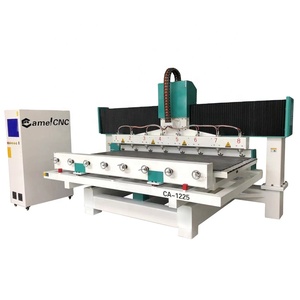 CA-1225 de velocidad rápida, 4 ejes, 8 cabezales, plano giratorio Router CNC, enrutador de madera - Product Image 1