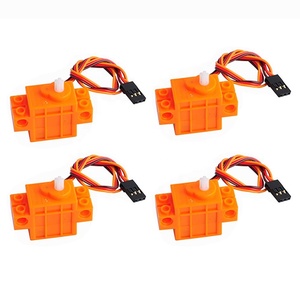 Geekservo Motor 360 Grad orange programmierbarer Servomotor Cross-Pin für elektrische Bausteine Roboter Auto (Packung mit 4 Stück) - Product Image 3