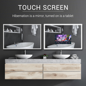 Espejo de tocador iluminado con luz LED para baño, con altavoz BT, antivaho, impermeable, sistema Android, espejos mágicos - Product Image 3
