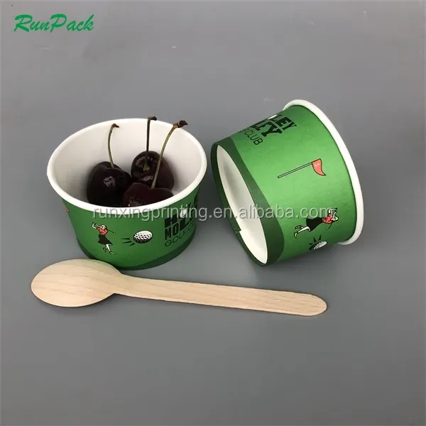 Taza de helado con tapa plana de plástico, alta calidad, fabricada en china