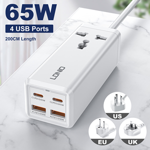 LDNIO新到货SC1418 2500瓦桌面电源板2 usb-c & 2 usb-a 65w大功率支持通用旅行USB电源插座 - Product Image 1