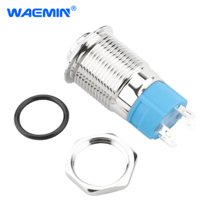 Interruttori a pulsante con luce LED di alimentazione 12mm metallo interruttore a pulsante 3A impermeabile in acciaio inox pulsante - Product Image 6
