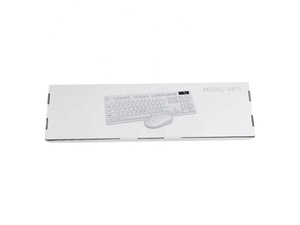 Source Factory Direct Sales Wireless 2.4G <strong>White</strong> Milk <strong>Color</strong> Home Office Notebook Desktop Wired <strong>Keyboard</strong> <strong>and</strong> <strong>Mouse</strong> Set - Product Image 6
