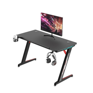 Tavolo da gioco in metallo regolabile luce LED Multi-funzionale PC portatile studio Computer scrivania assemblato scrivania - Product Image 1