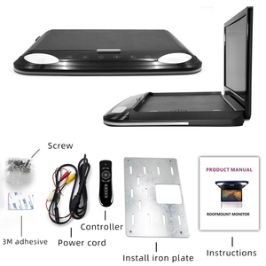 Ultra-sottile MP5 tetto auto soffitto 11.6 pollici Filp Down monitor 8 Core 2 + 32G Android 12 con WIFI Google YouTube telecomando USB - Product Image 5
