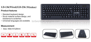 New Listing 104 Keycaps Wired Black <strong>Keyboard</strong> for <strong>Computer</strong> Laptop Office <strong>Key</strong> Board - Product Image 5