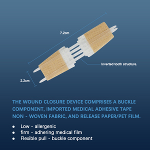 Alat perawatan luka, perangkat penutup luka steril darurat rumah medis dengan lem perekat ritsleting - Product Image 5