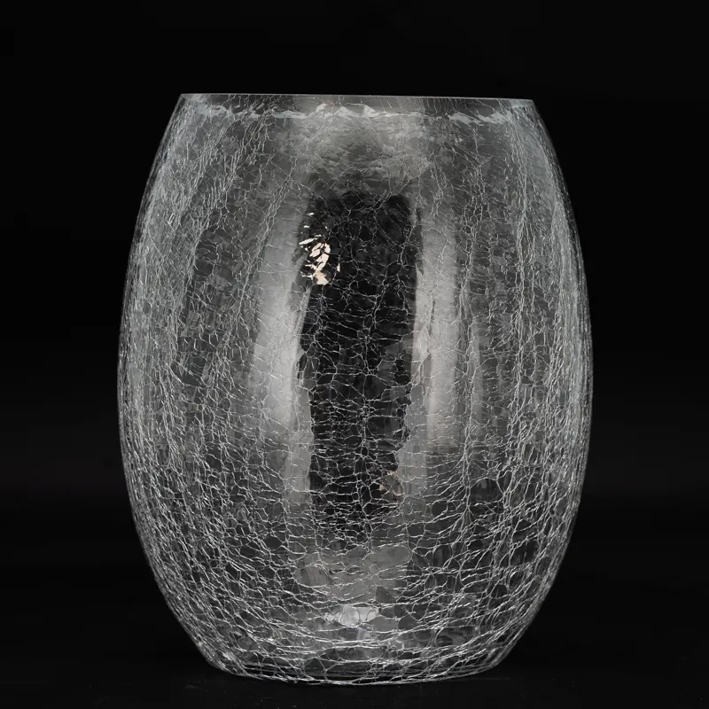 Nueva serie de cristal florero de vidrio para casarse con decoración en tamaño grande