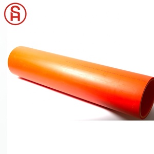 Fabrika kaynağı turuncu renk PVC boru koruma kollu tüp elektrik isale borusu PVC yüksek gerilim güç boru - Product Image 3