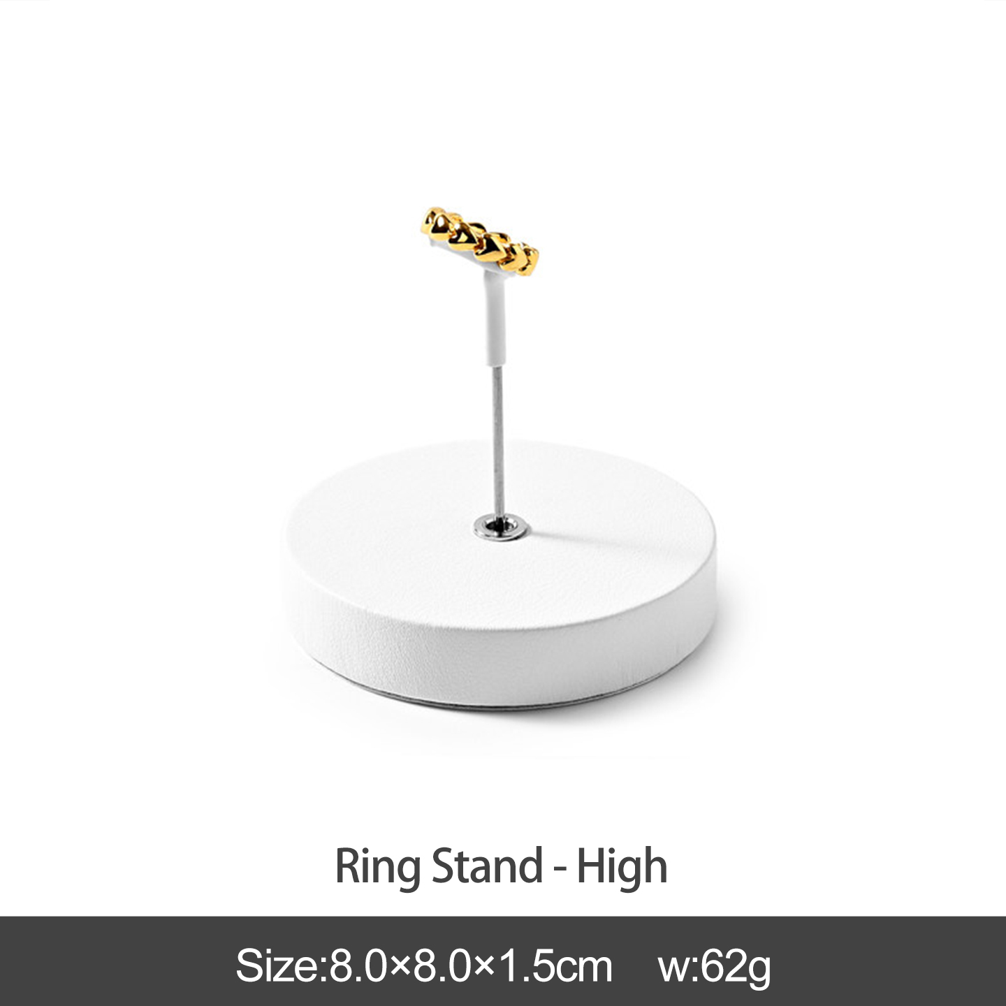 Support de bague blanc - Hauteur standard