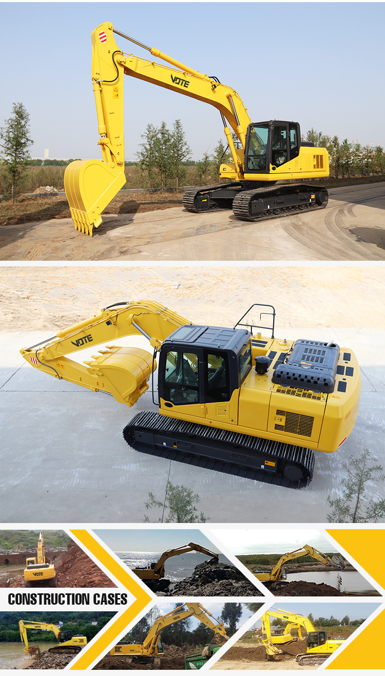Hydraulic excavator 24 ton large excavator the newest product long boom crawler digger powerful engine