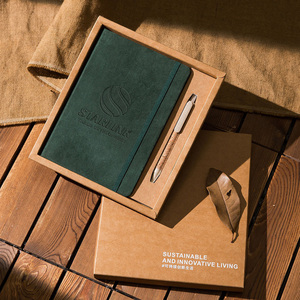 Grosir Set hadiah item Notebook bisnis promosi hadiah Notebook beludru Belanda mudah terurai kustom hadiah untuk kantor - Product Image 3