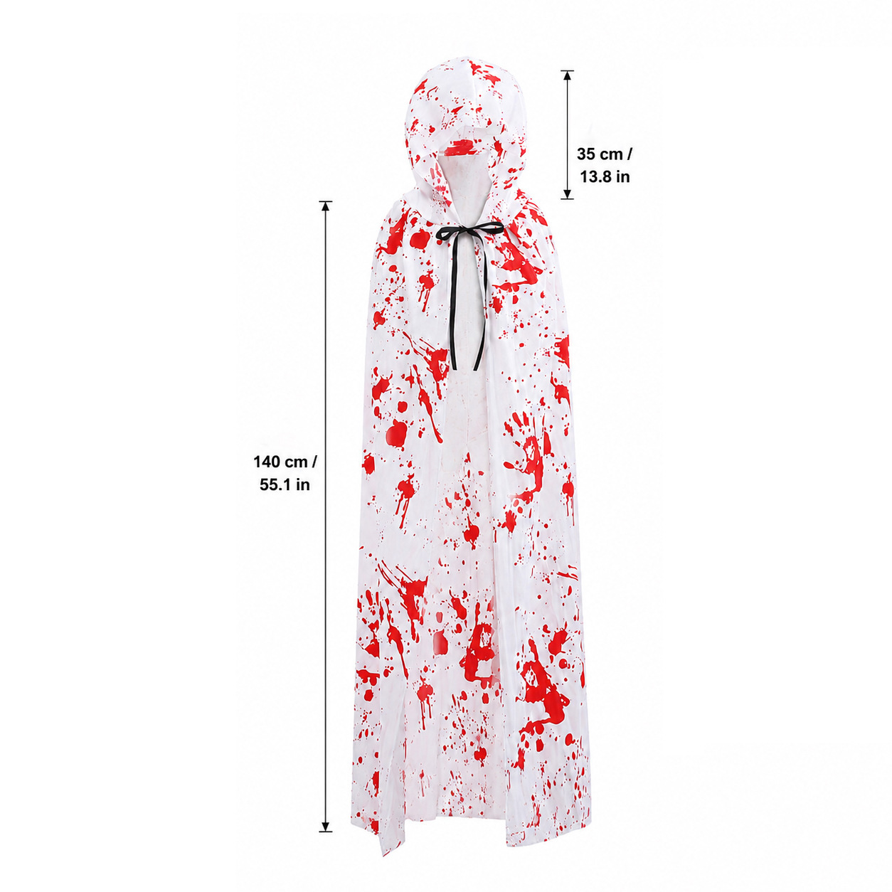 Taches de sang blanc140cm
