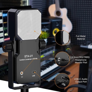 Comica STA-U1 USBマイク (RGBライトコンピューターコンデンサーマイク付き) YouTubeポッドキャスティング歌うストリーミング用 - Product Image 4