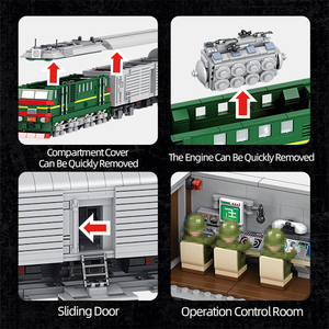 Panlos Building Blocks <strong>Soviet</strong> Missile Train Assembly Railway Train <strong>Toy</strong> Model Brick World War II Military Building Blocks Set - Product Image 3