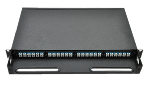 MT-1017 10インチ8ポートファイバーパッチパネルSC LC FC STアダプター付きフルロード1Uラックマウント型金属FTTH卸売 - Product Image 2