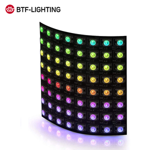Полноцветная индивидуально Адресуемая Гибкая ws2812 8x32 16x16 8x8 rgb программируемая светодиодная матрица DC5v
