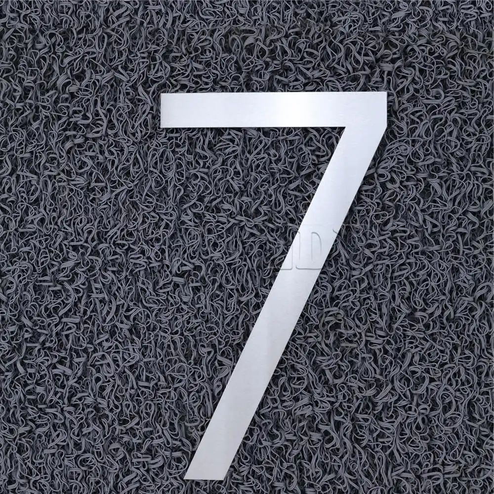 JDY High Quality Brushed 316 Stainless Steel No.7 House Numbers