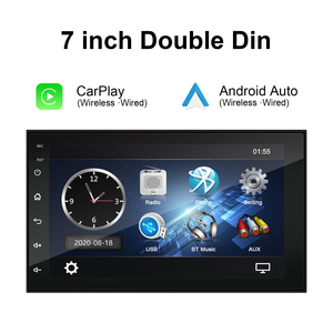 工厂库存通用7英寸双din linux carplay安卓汽车dvd播放器