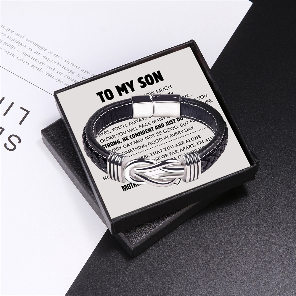 Steel Color Bracelet (Engraved) + Card Gift Box