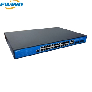 Gigabit L2 + 24 RJ45 portu artı 4 Combo portu ile yönetilen anahtarı destek QOS/RSTP/IGMP/DHCP/SNMP/WEB/VLAN/ERPS Ethernet anahtarı - Product Image 1