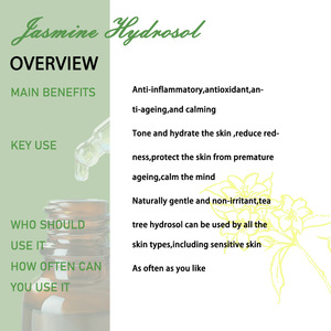 Manufacturer Supply Jasmine <strong>Hydrosol</strong> Pure & Natural Floral Water Hydrolate Extract Liquid Free Sample New