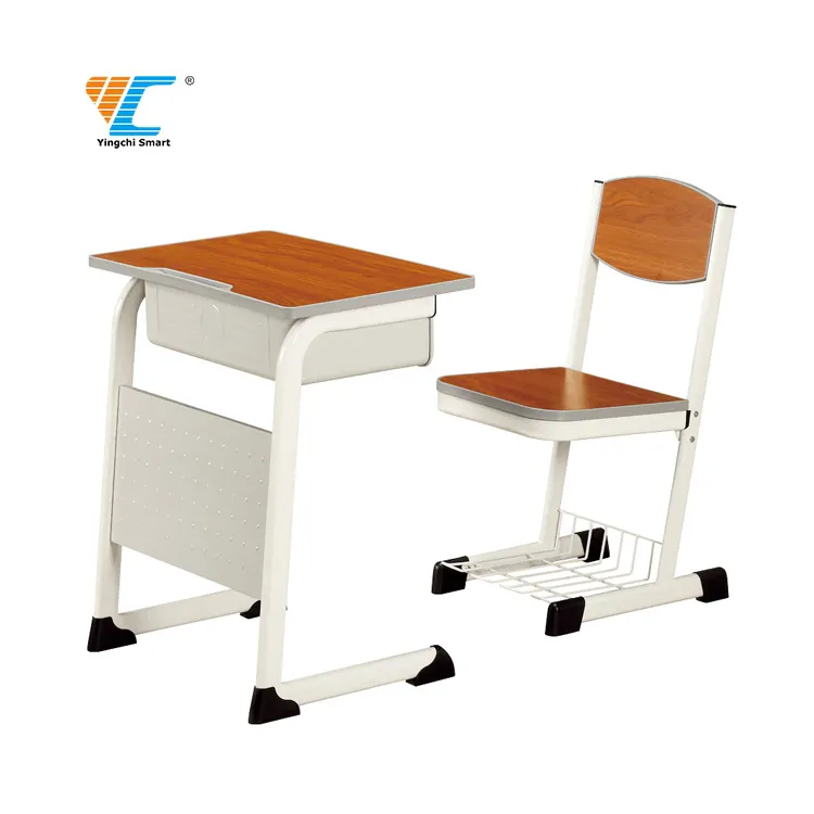 Top Sale School Classroom Furniture Single Student Desk And Chair Set