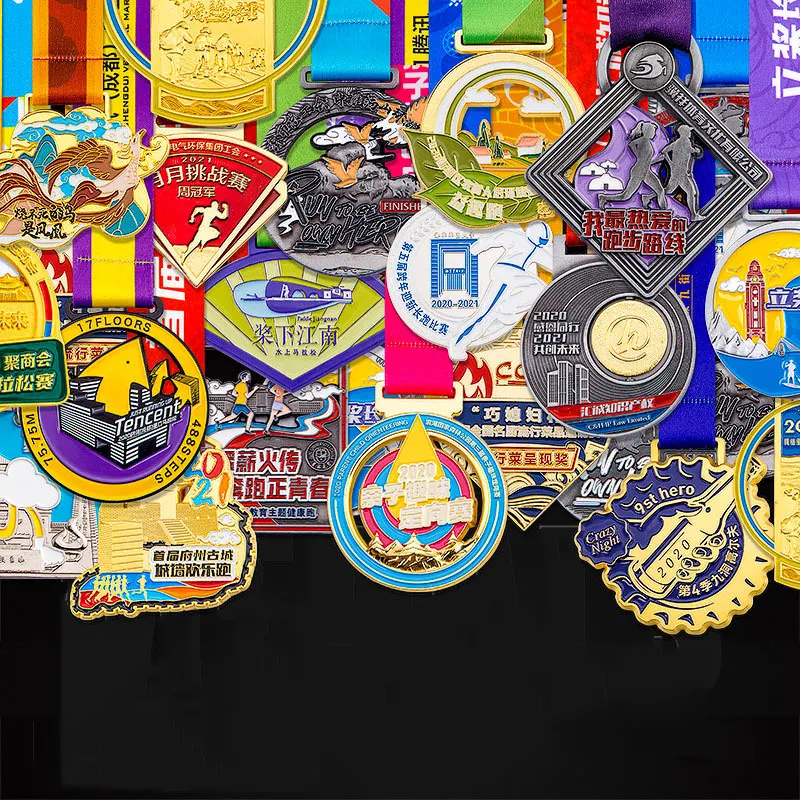 Özel kişiselleştirilmiş jimnastik onur madalya paslanmaz çelik ödülü lazer gravür spor madalyaları